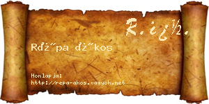 Répa Ákos névjegykártya