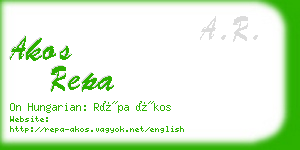 akos repa business card